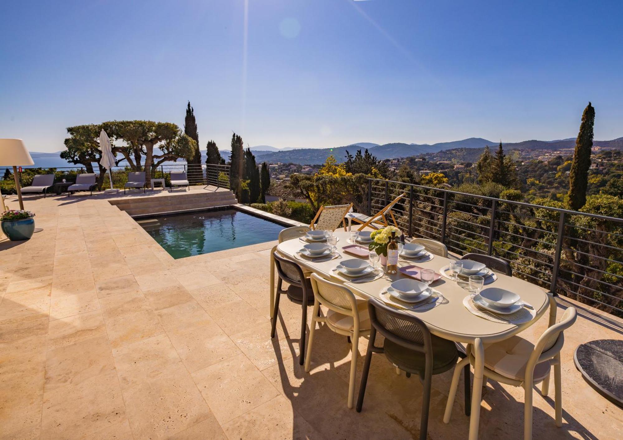 סן-מקסים Superbe Villa, Incroyable Vue Mer, Piscine Chauffee, Climatisee מראה חיצוני תמונה
