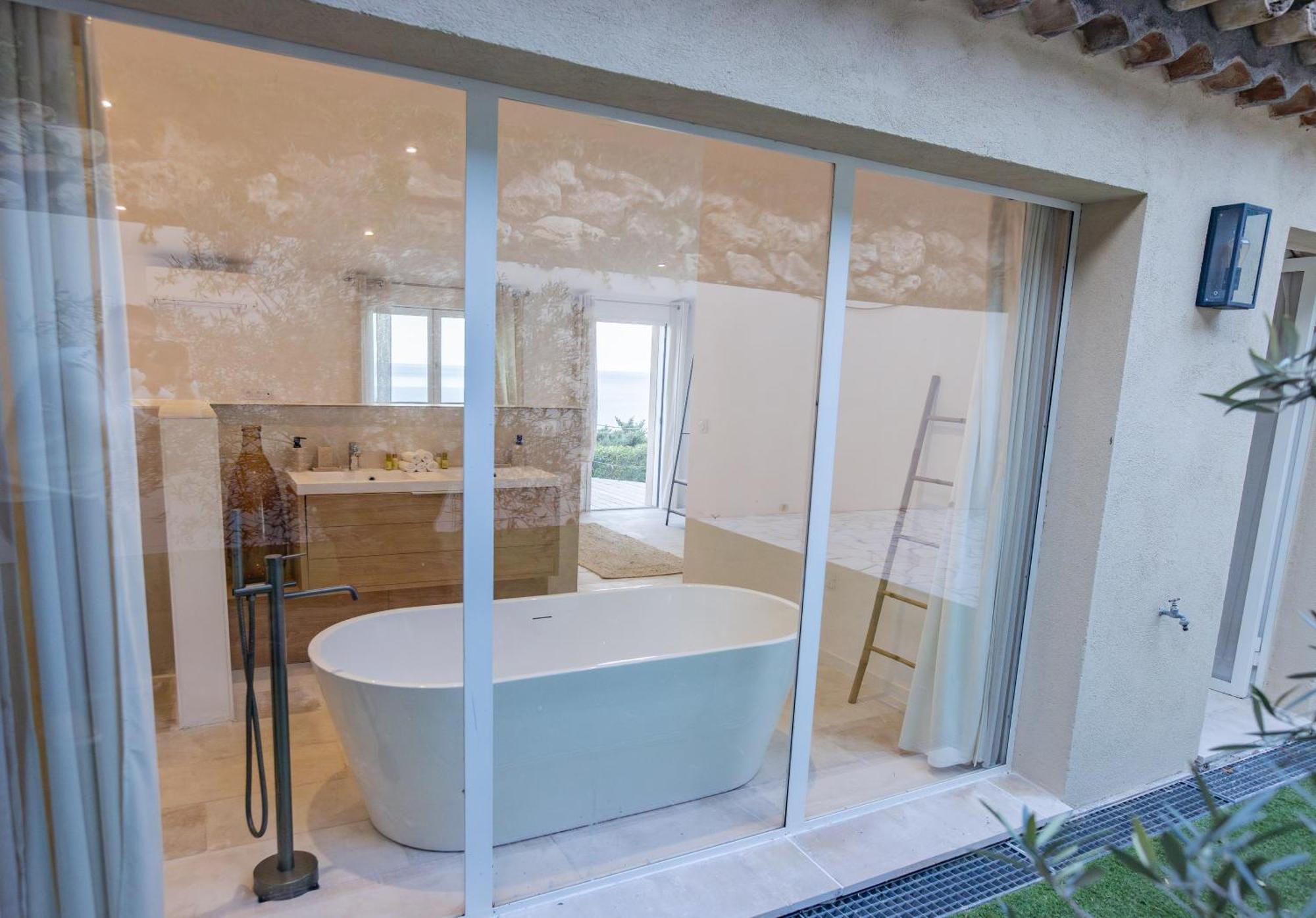 סן-מקסים Superbe Villa, Incroyable Vue Mer, Piscine Chauffee, Climatisee מראה חיצוני תמונה
